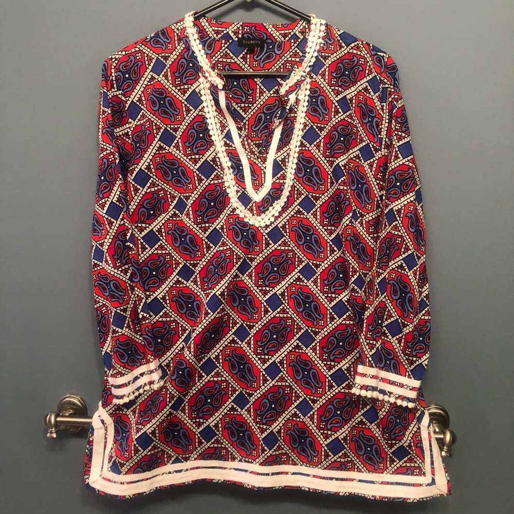 Talbots Paisley Tunic size Large NWOT